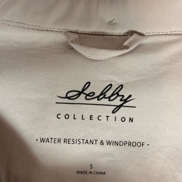 Sebby Collection Beige Double-Breasted Trench Coat - Picture 4 of 6